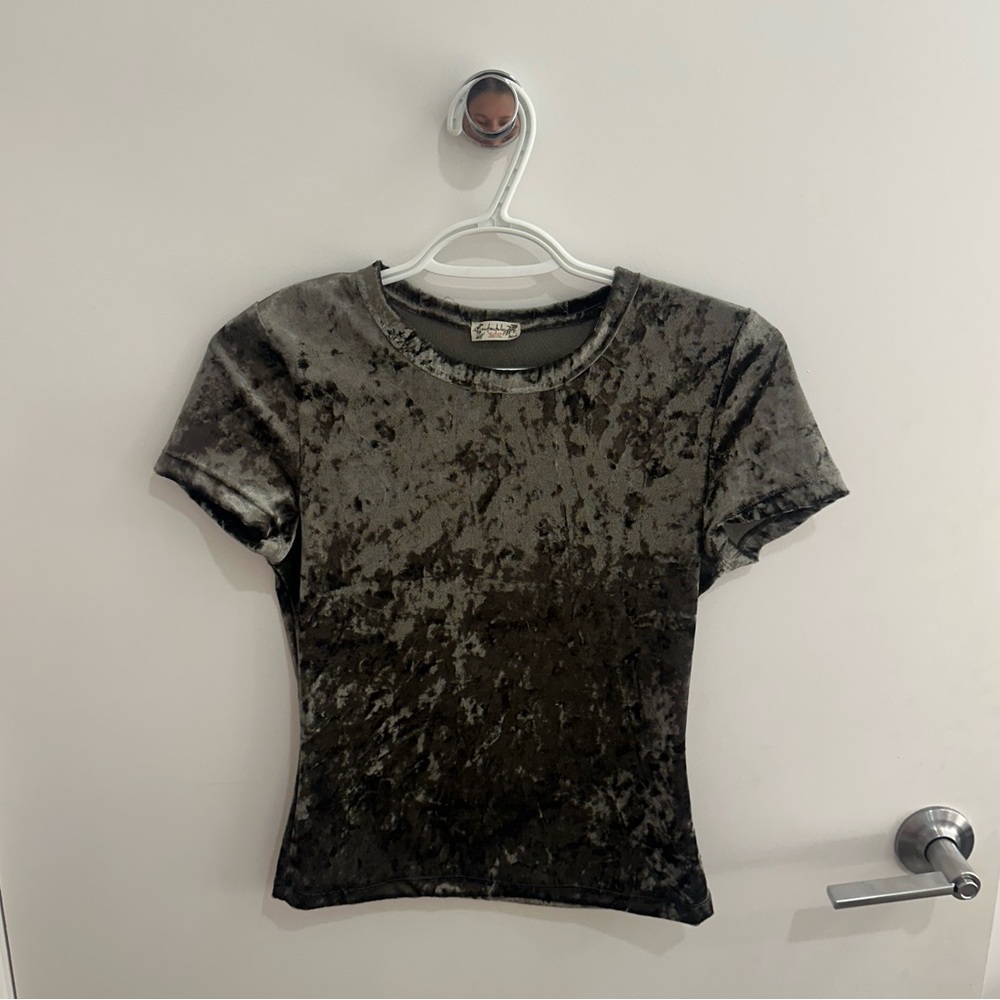 Free People Crushed Velvet Baby T